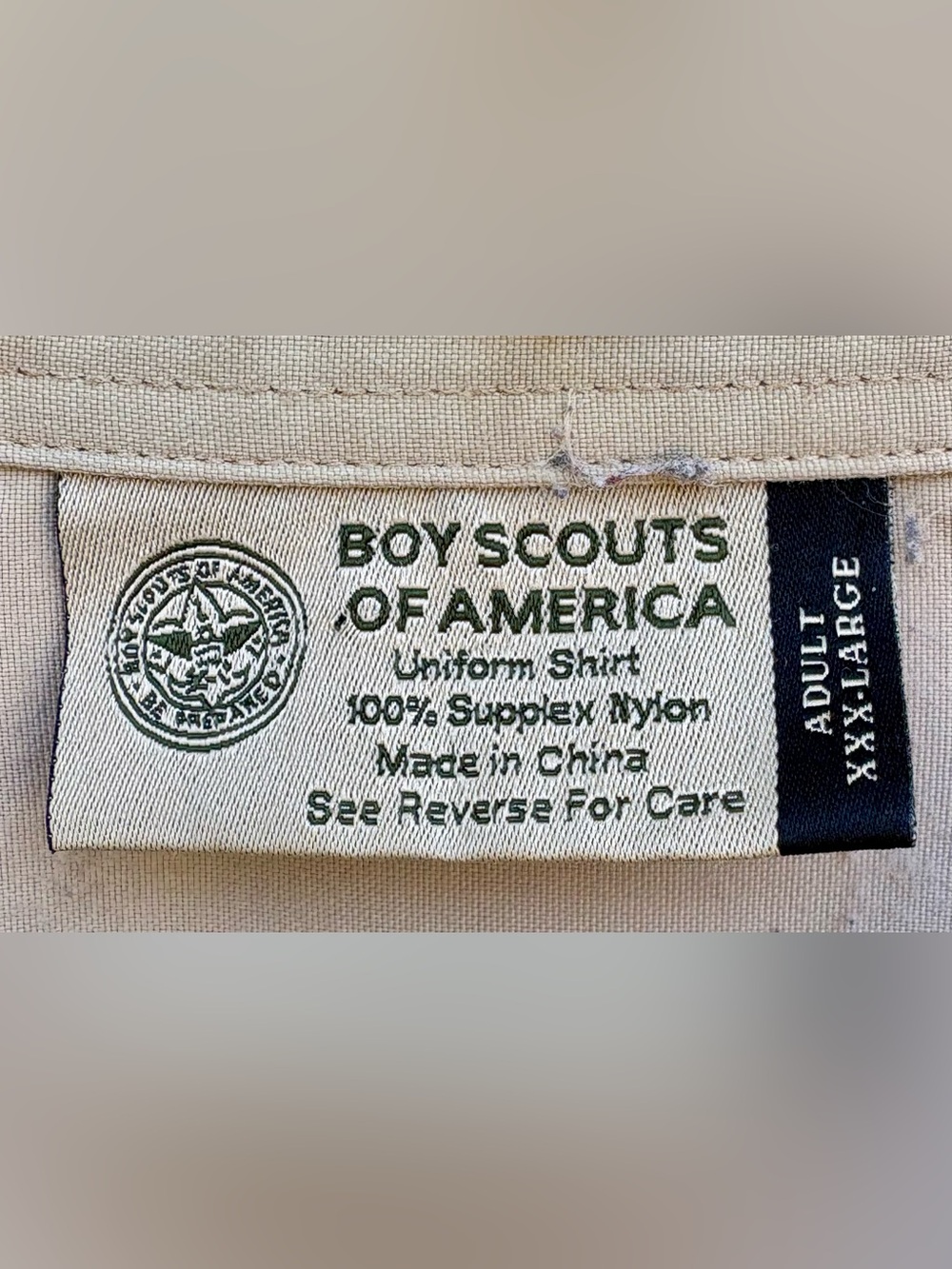BOY SCOUT of AMERICA - ADULT XXX LARGE LONG SLEEVE UNIFORM SHIRT - Picture 2 of 10